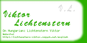 viktor lichtenstern business card